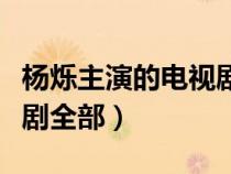 楊爍主演的電視劇全部好漢（楊爍主演的電視劇全部）