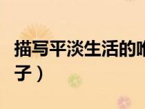 描寫平淡生活的唯美句子（平淡生活的唯美句子）