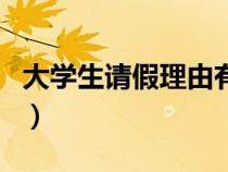 大學生請假理由有說服力的（大學生請假理由）