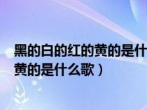 黑的白的紅的黃的是什么歌歌詞是什么意思（黑的白的紅的黃的是什么歌）