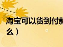 淘寶可以貨到付款么現(xiàn)在（淘寶可以貨到付款么）
