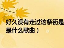 好久沒有走過這條街是什么歌曲視頻（好久沒有走過這條街是什么歌曲）