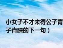小女子不才未得公子青睞下一句怎么接（小女子不才未得公子青睞的下一句）