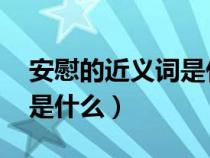 安慰的近義詞是什么 三年級(jí)（安慰的近義詞是什么）