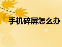 手機碎屏怎么辦 華為（手機碎屏怎么辦）