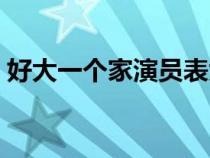 好大一個家演員表大全（好大一個家演員表）