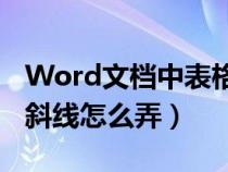 Word文檔中表格中的斜線怎么弄（表格中的斜線怎么弄）