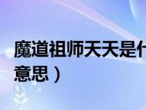 魔道祖師天天是什么意思（魔道祖師天天什么意思）