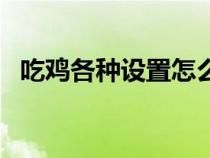 吃雞各種設(shè)置怎么調(diào)（吃雞界面最佳設(shè)置）
