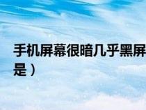 手機(jī)屏幕很暗幾乎黑屏(手機(jī)屏幕很暗怎么回事調(diào)到最高也是) 手機(jī)屏幕很暗幾乎黑屏(手機(jī)屏幕很暗怎么回事調(diào)到最高也是)