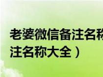 老婆微信備注名稱大全粵語(yǔ)搞笑（老婆微信備注名稱大全）