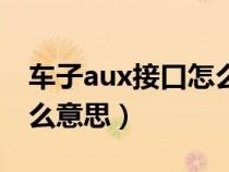 車子aux接口怎么使用（車上auxin接口是什么意思）