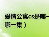 愛情公寓cs是哪一季（愛情公寓打cs是哪一部哪一集）