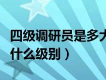 四級調(diào)研員是多大的官（一二三四級調(diào)研員是什么級別）