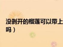 沒剝開的榴蓮可以帶上高鐵嗎（榴蓮包裝好可以過高鐵安檢嗎）