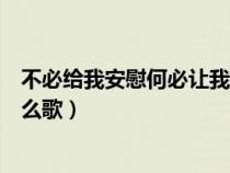 不必給我安慰何必讓我心碎（不必給我安慰何必怕我傷悲什么歌）