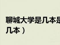 聊城大學(xué)是幾本是一本還是二本（聊城大學(xué)是幾本）
