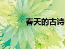 春天的古詩(shī)(春天的詩(shī)句古詩(shī)) 春天的古詩(shī)(春天的詩(shī)句古詩(shī))