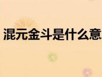 混元金斗是什么意思（混元金斗是什么東西）