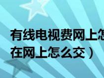 有線電視費(fèi)網(wǎng)上怎么交支付寶的（有線電視費(fèi)在網(wǎng)上怎么交）