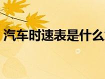 汽車時速表是什么意思（汽車時速表是什么）