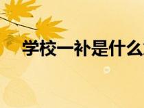 學(xué)校一補(bǔ)是什么意思（一補(bǔ)是什么意思）