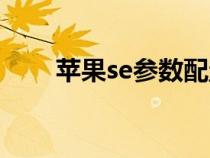 蘋果se參數(shù)配置（蘋果6s配置參數(shù)）