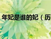 年妃是誰的妃（歷史上的年妃是什么樣的人）