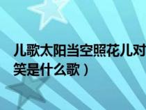兒歌太陽當(dāng)空照花兒對我笑是什么歌（太陽當(dāng)空照花兒對我笑是什么歌）