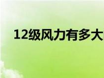 12級風力有多大的力（12級風力有多大）
