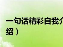 一句話精彩自我介紹工作（一句話精彩自我介紹）