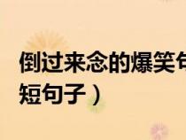 倒過來念的爆笑句子 5個(gè)字（倒過來念的爆笑短句子）