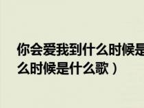 你會愛我到什么時候是什么歌名里的歌詞?（你會愛我到什么時候是什么歌）