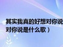 其實(shí)我真的好想對(duì)你說(shuō)這首歌叫什么名字(其實(shí)我真的好想對(duì)你說(shuō)是什么歌) 其實(shí)我真的好想對(duì)你說(shuō)這首歌叫什么名字(其實(shí)我真的好想對(duì)你說(shuō)是什么歌)