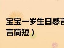 寶寶一歲生日感言簡短精辟（寶寶一歲生日感言簡短）