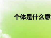 個(gè)體是什么意思（務(wù)農(nóng)是什么意思）