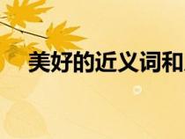 美好的近義詞和反義詞（美好的近義詞）
