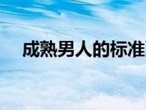 成熟男人的標準配置（成熟男人的標準）