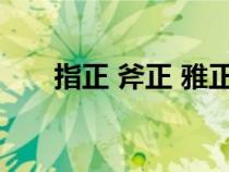 指正 斧正 雅正（指正和斧正的區(qū)別）