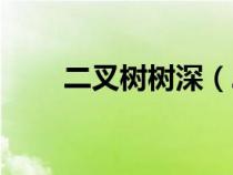 二叉樹樹深（二叉樹的深度是什么）