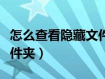 怎么查看隱藏文件夾win11（怎么查看隱藏文件夾）