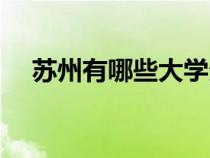 蘇州有哪些大學分校（蘇州有哪些大學）