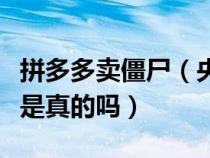 拼多多賣僵尸（央視曝光拼多多是賣死人衣服是真的嗎）
