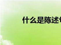什么是陳述句?（什么是陳述句）