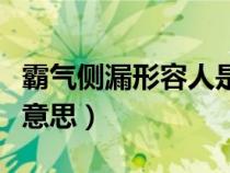 霸氣側(cè)漏形容人是什么意思（霸氣側(cè)漏是什么意思）