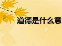 道德是什么意思(道義是什么意思) 道德是什么意思(道義是什么意思)