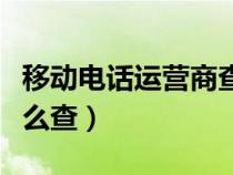 移動(dòng)電話運(yùn)營(yíng)商查詢密碼（移動(dòng)運(yùn)營(yíng)商密碼怎么查）