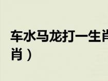 車水馬龍打一生肖是什么肖（車水馬龍打一生肖）