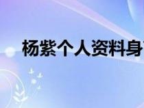 楊紫個人資料身高體重（楊紫個人資料）