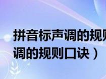 拼音標聲調(diào)的規(guī)則口訣有a別放過（拼音標聲調(diào)的規(guī)則口訣）
